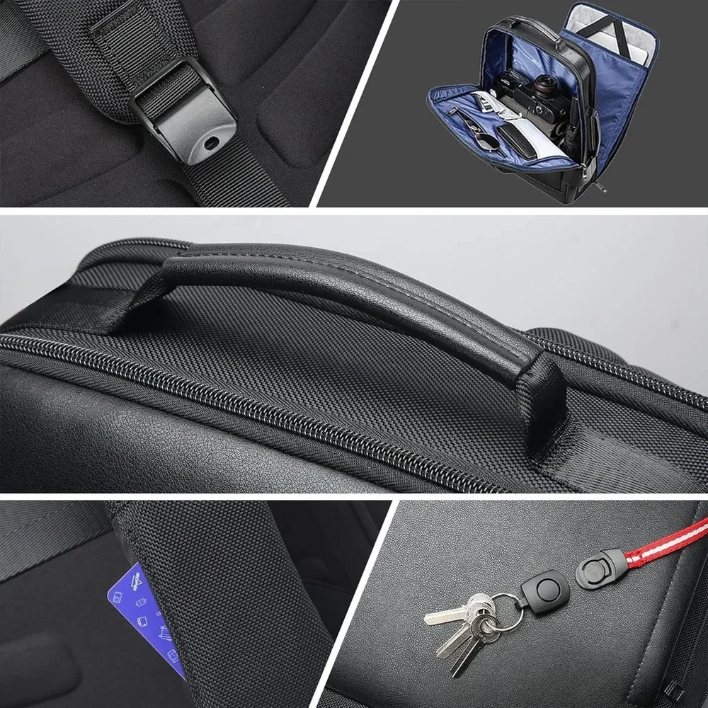Business Smart 15.6 Inch Laptop Backpack Convertible Expandable Anti-Theft